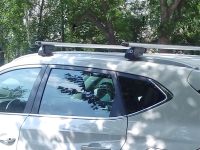 Багажник на интегрированные рейлинги Hyundai Tucson 2016-..., Евродеталь, аэродинамические дуги