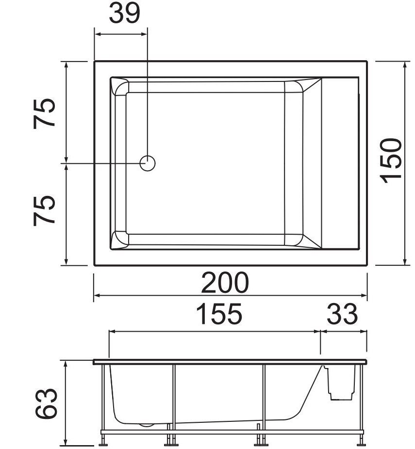 Ванна Hafro Minerva indoor 2MNA4 200х150 ФОТО