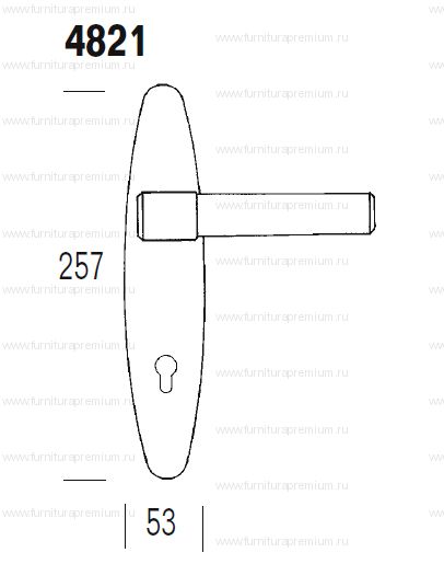 Ручка на планке Salice Paolo Ghost 4821