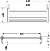 Duravit D-Code 9925 Полотенцедержатель схема 1