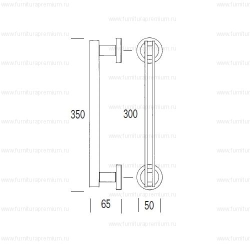 Ручка-скоба Salice Paolo Zen 6029/A. Длина 350 мм.