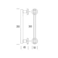Ручка-скоба Salice Paolo Zen 6029/A. Длина 350 мм. схема