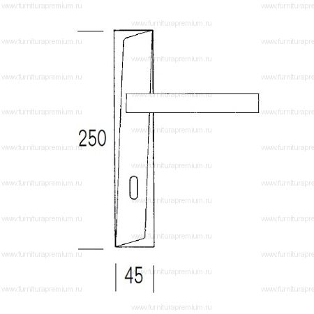 Ручка на планке Salice Paolo Shiny 6086