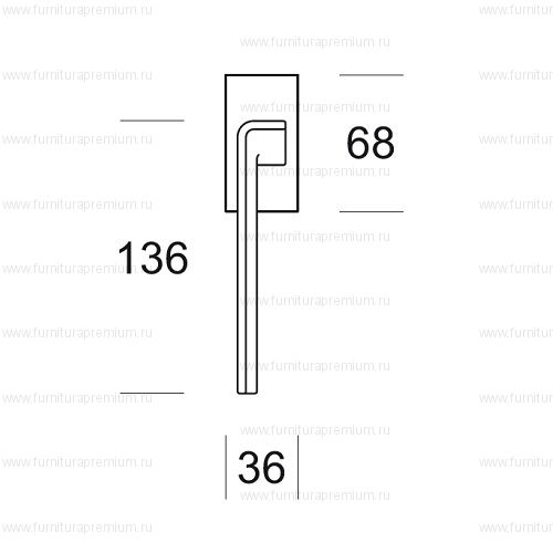 Оконная ручка Salice Paolo Edge SQ DK