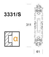 Ручка Salice Paolo Bruges 3331-s для раздвижных дверей. схема