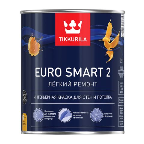 Глубоко матовая латексная краска Euro Smart 2