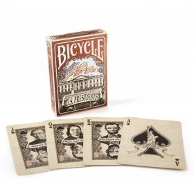 Дизайнерские карты Bicycle US Presidents (президенты США) красная
