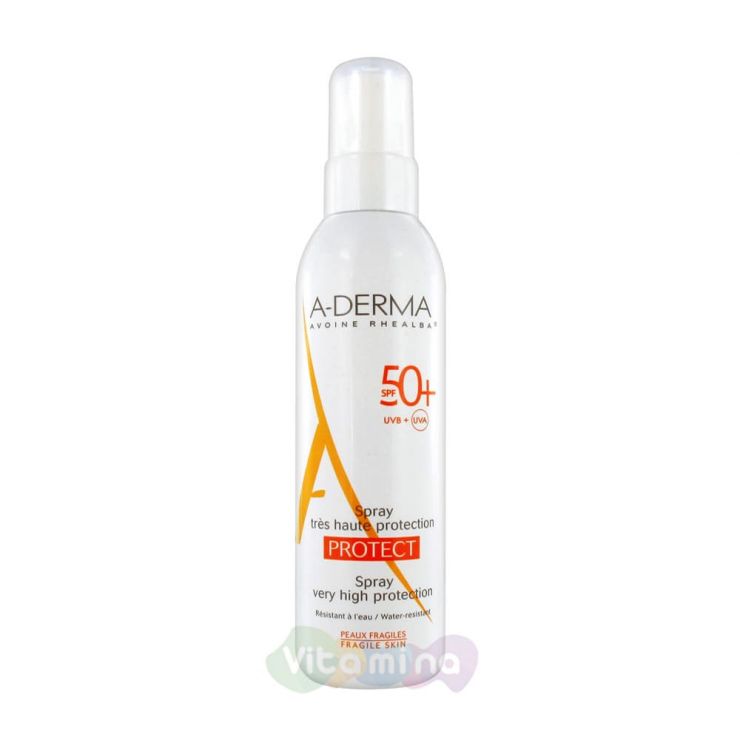 A-Derma Protect Cолнцезащитный спрей SPF50, 200 мл