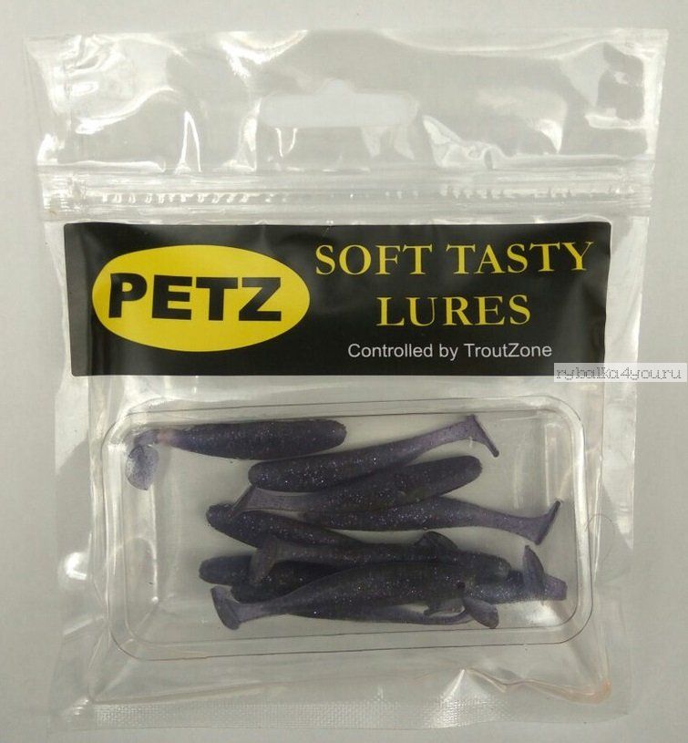 Силиконовая приманка Petz by Trout Zone Shiner 2,5" 6 см / упаковка 7 шт / цвет: 002