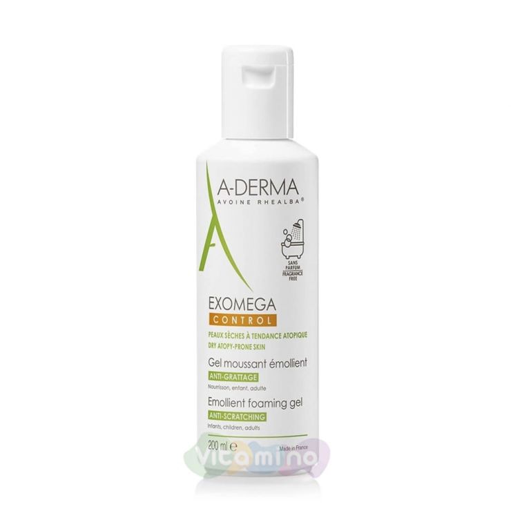 A-Derma Exomega Control Смягчающий пенящийся гель