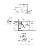 Globo унитаз подвесной Incantho INS05 схема 1