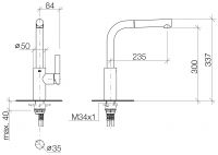 Dornbracht Elio смеситель для кухни 33840790 схема 1