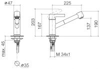 Dornbracht Eno смеситель для кухни 33870760 схема 1