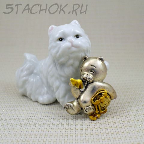 Брошь "Мишка любит мед" (Danecraft США)