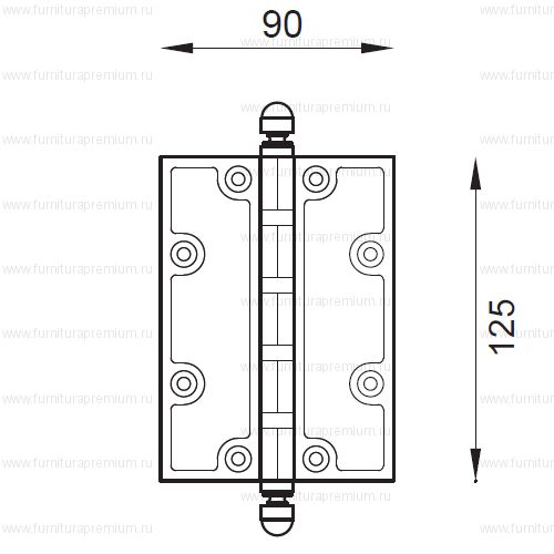 Петля карточная DND 2307/1 (Martinelli)