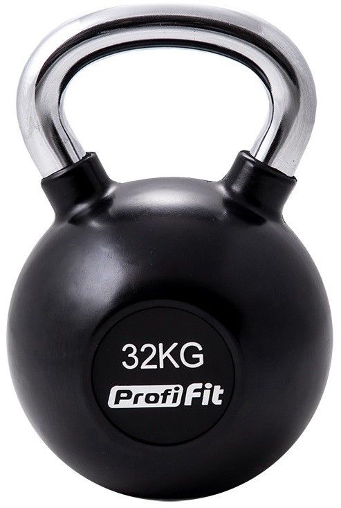 Гиря обрезиненная с хромированной ручкой PROFI-FIT, 32 кг