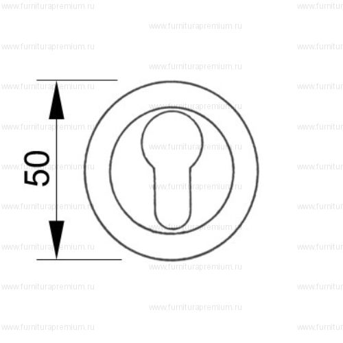 Накладка на замок с цилиндром Mestre 0EY060
