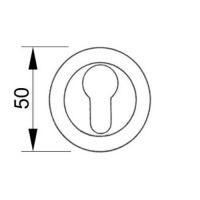 Накладка на замок с цилиндром Mestre 0EY060. схема
