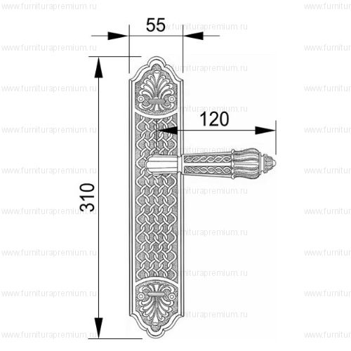 Ручка на планке Mestre 0A3130