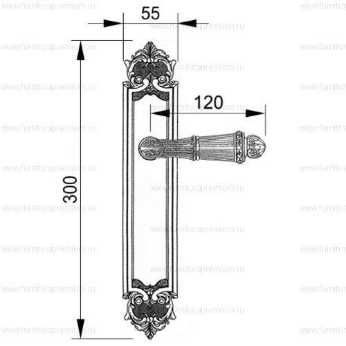 Ручка на планке Mestre 0A3870