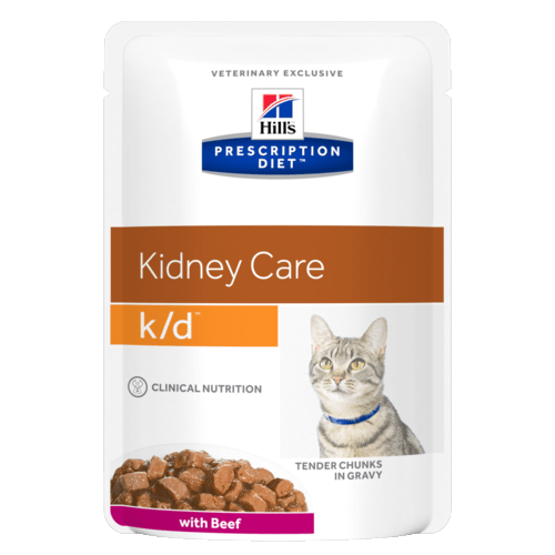 Консервы Hill's prescription Diet K/D Feline with Beef паучи K/D для кошек при лечении почек с говядиной 85 гр