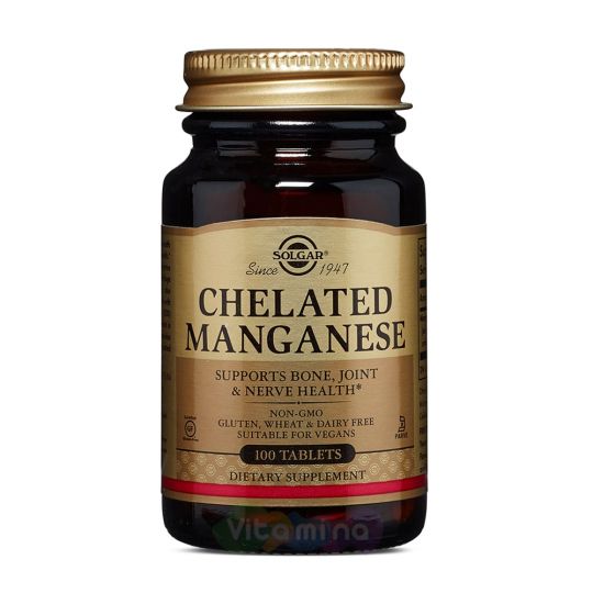 Солгар Марганец, 100 табл