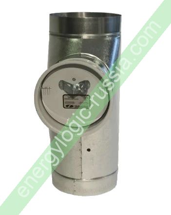 Тройник с барометрическим регулятором тяги 10"