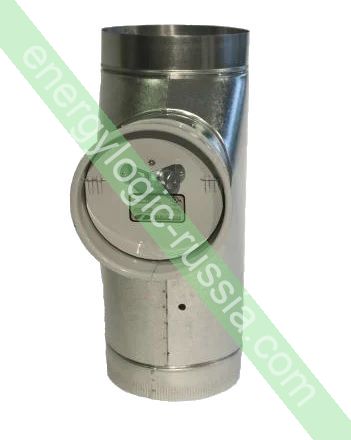 Тройник с барометрическим регулятором тяги 10"