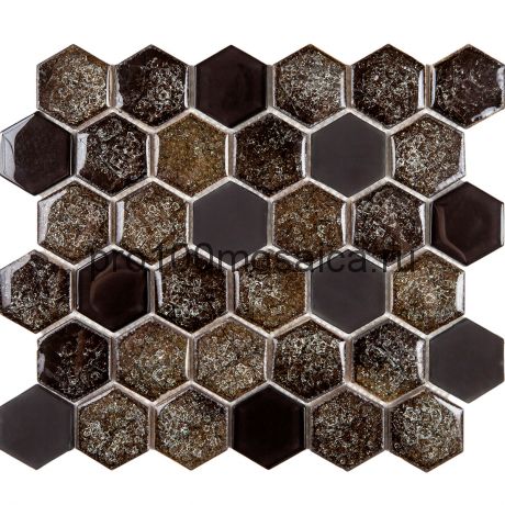 Esagono Misto Espresso. Мозаика серия BRILLANT, размер, мм: 285*245*8 (IMAGINE.LAB)