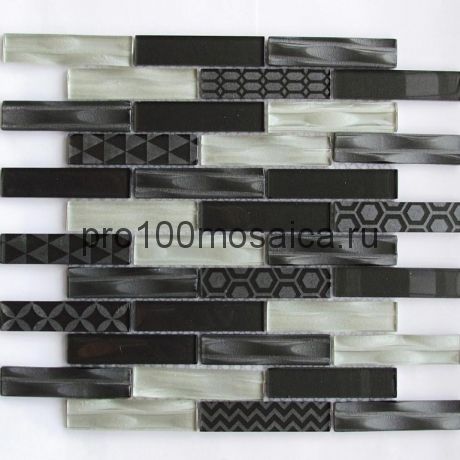 Optima Grey Мозаика серия EXCLUSIVE, чип 23*98, размер, мм: 300*300*6
