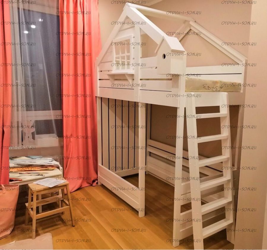 Кровать-чердак Домик Roof №9