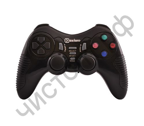 Геймпад OXION OGPW03BK беспровод. с вибрацией, 2408 Ghz, USB/PS2/PS3 приёмник, чёрный (OGPW03BK) .