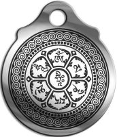 Амулет "Ом мани падме хум", медицинская сталь