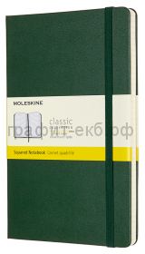 Книжка зап.Moleskine Large Classic клетка зеленый QP061К1