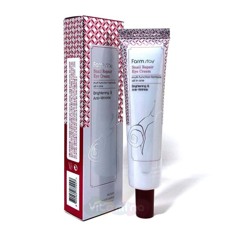 FarmStay Восстанавливающий крем с улиточным муцином для кожи вокруг глаз Snail Repair Eye Cream, 40 мл