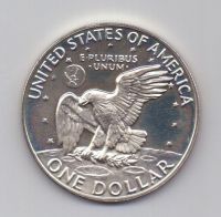 1 доллар 1974 года UNC США серебро