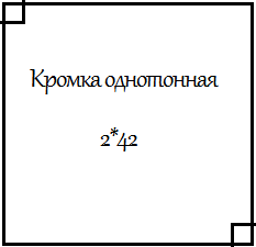 Кромка ПВХ однотонная 2*42