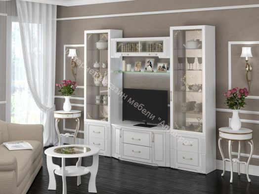 Комод "Виктория" мод.3 Белый глянец