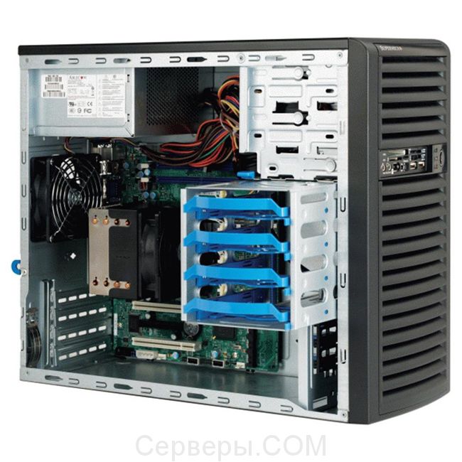 Корпус Supermicro SuperChassis 731D-300B Miditower 300Вт Чёрный, CSE-731D-300B