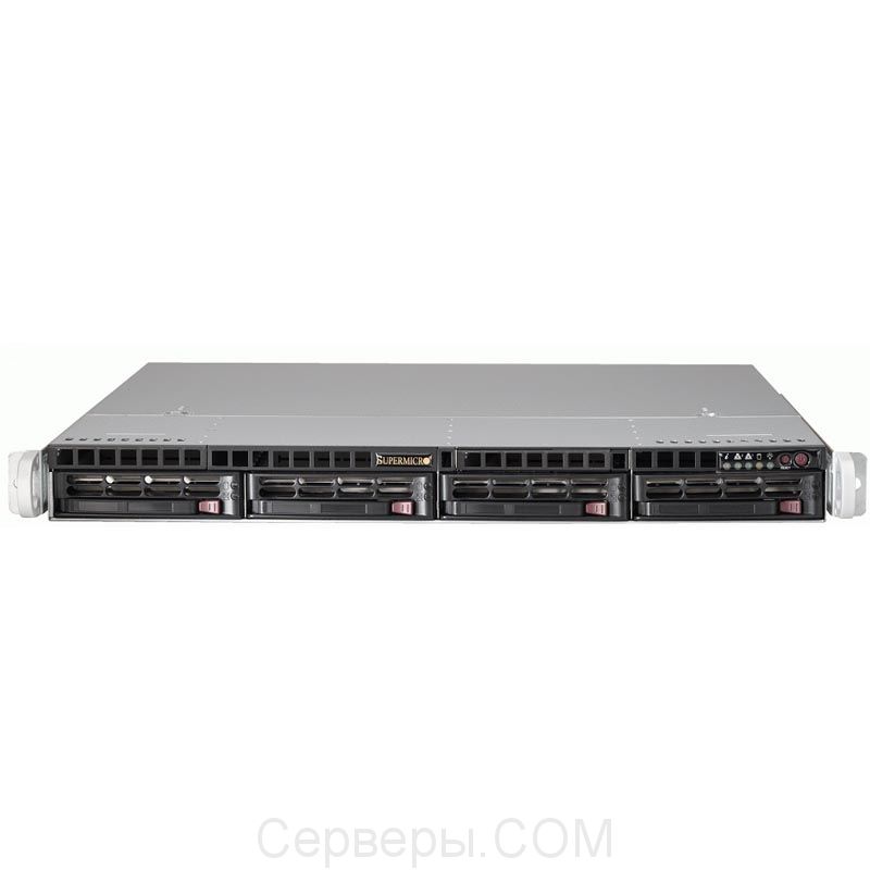 Серверная платформа Supermicro SuperServer 6018R-WTR 1U 2xLGA 2011v3 4x3.5", SYS-6018R-WTR