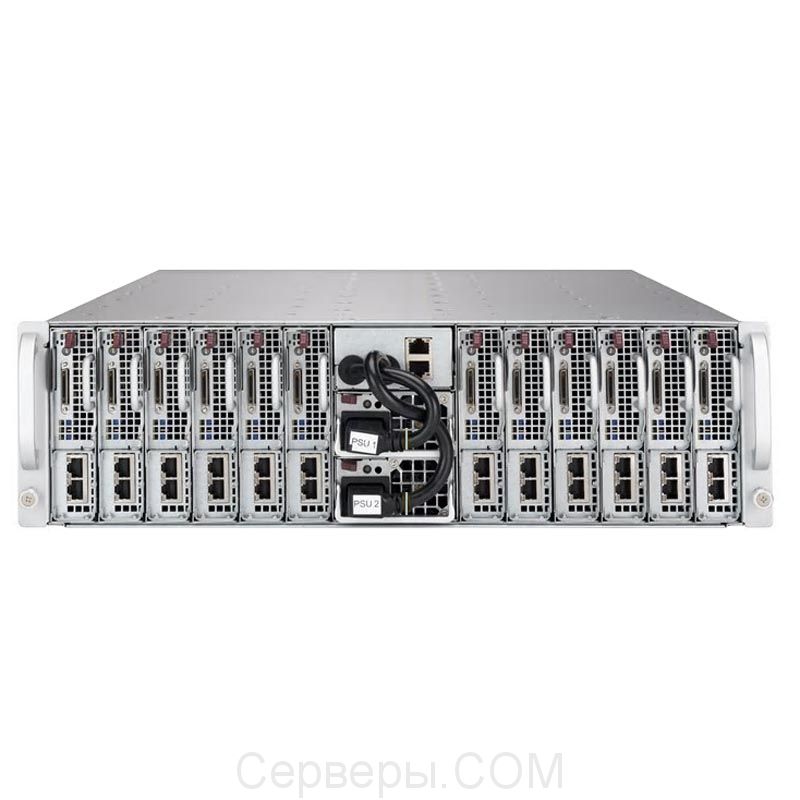 Серверная платформа Supermicro SuperServer 5039MC-H12TRF 3U 12xLGA 1151v2 48x2.5", SYS-5039MC-H12TRF