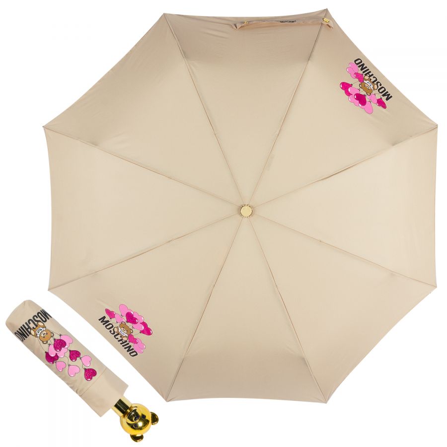Зонт складной Moschino 8054-OCD Balloons Bear Beige