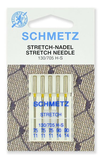 Иглы Schmetz стрейч, набор №75-90 (5шт.)