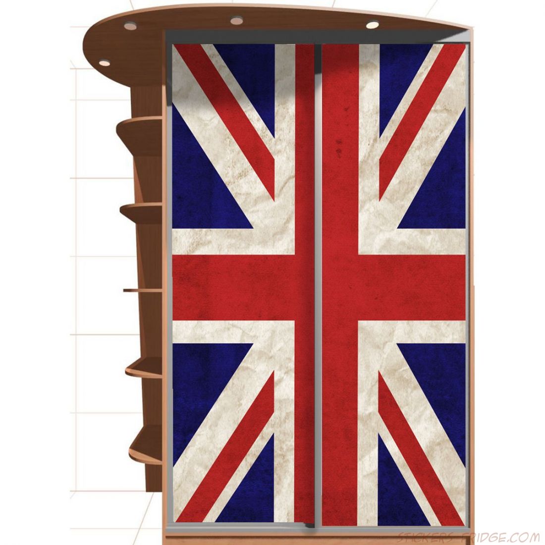 Наклейка на шкаф - Union jack