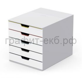 Бокс с 5 подд.закрытый цветной Varicolor Mix Durable 7625-27