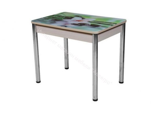 Стол не раздвижной Триумф  1000х700 мм опоры  хром/массив