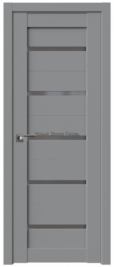 7U Манхэттен стекло Графит - PROFIL DOORS межкомнатные двери