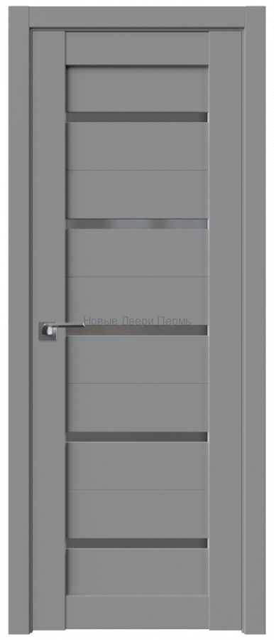 7U Манхэттен стекло Графит - PROFIL DOORS межкомнатные двери