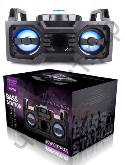 Колонка универс.с радио SmartBuy BASS STATION, Bluetooth, 20 Ватт, MP3-плеер, FM-радио (SBS-4545)