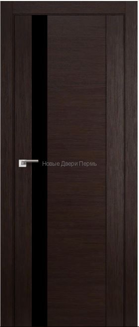 62Х венге мелинга Lacobel Черный лак  дверь PROFIL DOORS межкомнатная